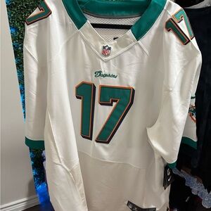 NFL On-Field Miami Dolphins Tannerhill Jersey with Teal Accents